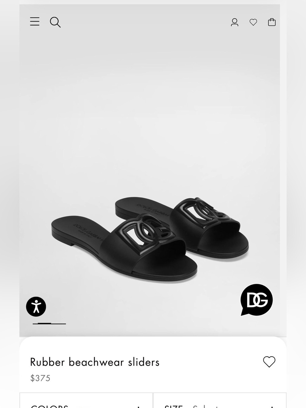 Dolce & Gabbana Black Logo Slide Sandals